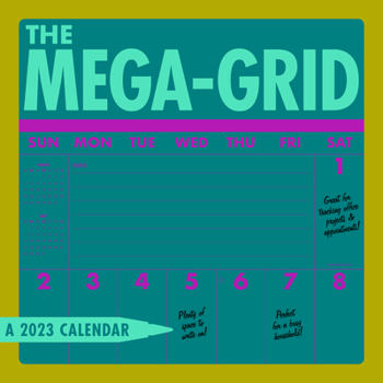 Calendar 2023 Mega Grid Large Format Wall Calendar Book