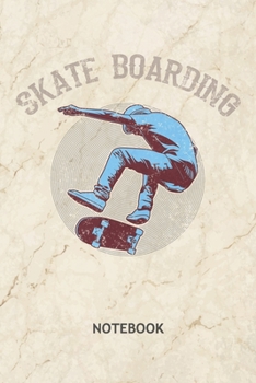 Paperback Skateboarding: Skateboard Lover NOTEBOOK Grid-lined 6x9 - Skateboarding Journal A5 Gridded - Skater Planner Skater 120 Pages SQUARED Book