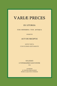 Hardcover Variae Preces [Italian] Book