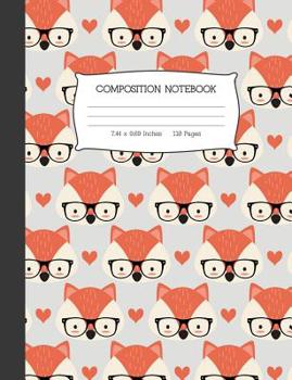 Paperback Composition Notebook: Clever Fox Wide Ruled Lined Journal Book