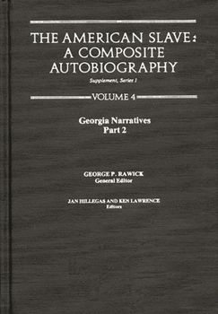 Hardcover The American Slave--Georgia Narratives: Part 2, Supp. Ser. 1, Vol 4 Book