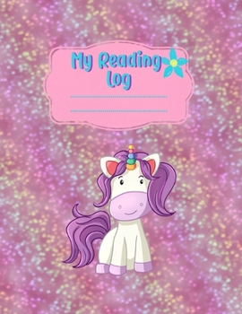 My Reading Log: Unicorn Themed Book Journal for Kids (8.5"x11" Full Colour UK English A4)