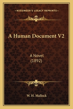 Paperback A Human Document V2: A Novel (1892) Book