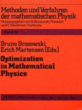 Paperback Optimization in Mathematical Physics Book