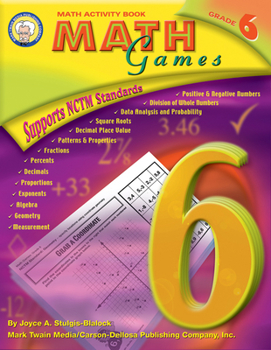 Paperback Math Games, Grade 6 Book