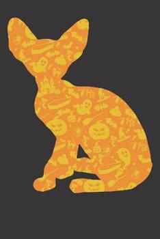Notebook: Sphynx Cat Halloween Party Pumpkin Pattern Gift Dot Grid Dotted 6x9 120 Pages