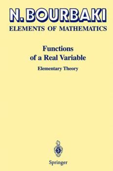Hardcover Functions of a Real Variable: Elementary Theory Book