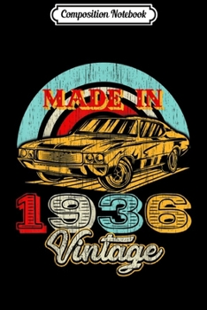 Composition Notebook: Retro Vintage Authentic Made In 1936 83rd Birthday Gifts 83 Journal/Notebook Blank Lined Ruled 6x9 100 Pages