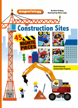 Hardcover Construction Sites: 45 Magnetic Pieces Book