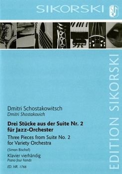 Paperback 3 Pieces from Suite No. 2 (for Variety Orchestra): Piano Four Hands Book