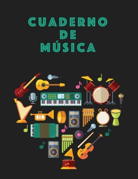 Cuaderno De Musica: Músicos Composición Libro Instrumento Manuscrito Personal Papel Piano Guitarra Estándar 13 Bastón Cuaderno grande / Diario Regalo ... Tapa blanda, Acabado mate (Spanish Edition)