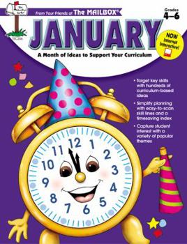 Paperback January - A Month of Ideas at Your Fingertips! Grades 4-6 Book