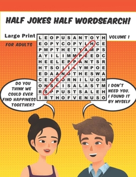 Paperback Half Jokes Half Wordsearch [Large Print] Book