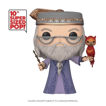 Accessory Pop Harry Potter 10 Inch Dumbledore with Fawkes Vinyl Figure Book