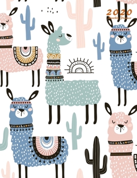 2020 Monthly Planner: Large Monthly Planner with Inspirational Quotes (Llama and Cactus)
