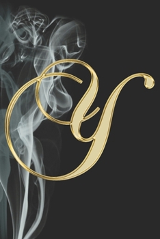 Y Journal: A Monogram Y Initial Capital Letter Notebook For Writing And Notes: Great Personalized Gift For All First, Middle, Or Last Names (Purple Gold Smoke Fire Swirl Print)