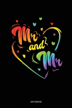 Mr And Mr: Dot Grid Journal 6x9 – Gay Marriage Notebook I LGBT Pride Rainbow Awareness Wedding Gift