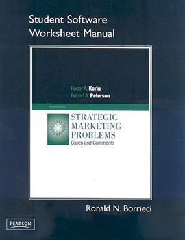Paperback Strategic Marketing Problems: Cases and Comments: Student Software Worksheet Manual [With CDROM] Book