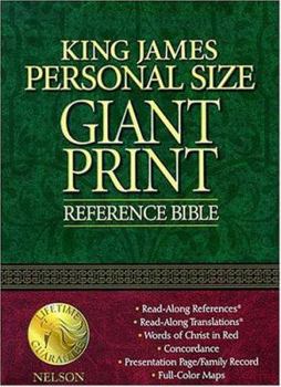 Leather Bound Personal Size Giant Print End-Of-Verse Reference Bible-KJV [Large Print] Book