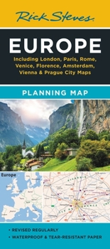 Map Rick Steves Europe Planning Map: Including London, Paris, Rome, Venice, Florence, Amsterdam, Vienna & Prague City Maps Book