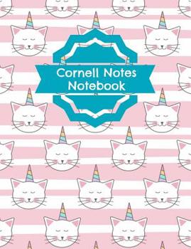 Cornell Notes Notebook: Caticorn | Cornell Style Note Taking System |  Composition College Ruled Paper  7.44" x 9.69"
