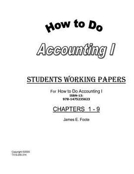 Paperback How to Do Accounting I Student Working Papers Book