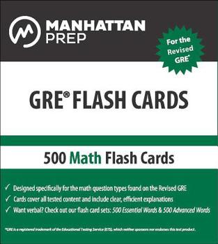 Paperback 500 GRE Math Flash Cards (Manhattan Prep) Book