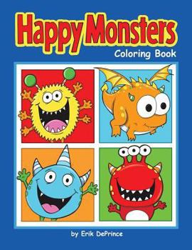 Paperback Happy Monsters Coloring Book