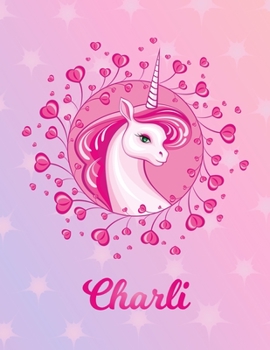 Charli: Unicorn Large Blank Primary Sketchbook Paper | Pink Purple Magical Horse Personalized Letter C Initial Custom First Name Cover | Drawing ... | Art Sketch Book| Create & Learn to Draw