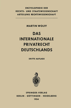 Paperback Das Internationale Privatrecht Deutschlands [German] Book
