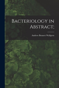 Paperback Bacteriology in Abstract; Book