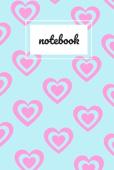 Paperback Blue & pink heart notebook: novelty notebook 6"x9" Book