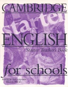 Paperback Cambridge English for Schools Starter Teacher's book