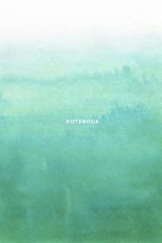 Notebook : Beautiful Ombre Composition Notebook - Modern Design Aqua Ombre Notebook with 120 Ruled Pages - College Ruled Softcover Ombre Journal Notes - Graphic Cover Notebook with Watercolor Design