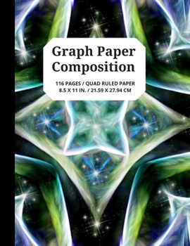 Paperback Graph Paper Composition: 5x5 Grid Paper Notebook with Unique Kaleidoscope Design Book Cover, 116 Quad Ruled Pages for Student Projects, Games a Book