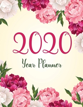 Paperback 2020 Year Planner & Monthly Planner, All in one, Large A4( 8.5x11), Floral Cover: Perfect for Planning and Organizing Your Home or Office Book