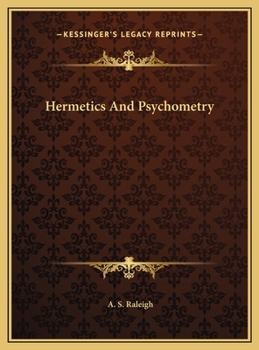 Hardcover Hermetics And Psychometry Book