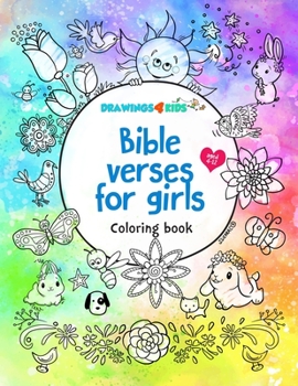 Paperback Bible verses for Girls: Coloring Book