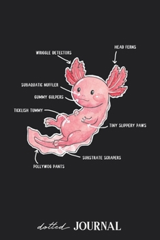 Dotted Journal: Axolotl Anatomy Body Description Paws Tail Tummy • Dotted Grid Notebook Journal & Notebook 120 pages| Blank Bullet Sketching & Writing Book (6"x9") | Great small gift for friends