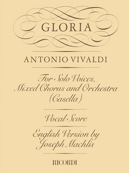 Paperback Gloria Rv589: Vocal Score Book