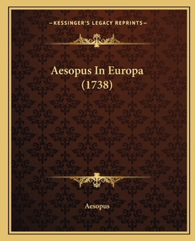 Paperback Aesopus In Europa (1738) [Dutch] Book