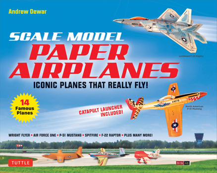 Game Scale Model Paper Airplanes Kit: Iconic Planes That Really Fly! Slingshot Launcher Included! - Just Pop-Out and Assemble (14 Famous Pop-Out Airplanes) Book