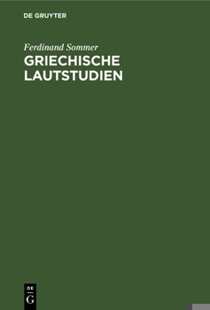 Hardcover Griechische Lautstudien [German] Book
