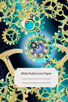 Paperback Steampunk Theme Art Wide Ruled Line Paper Book