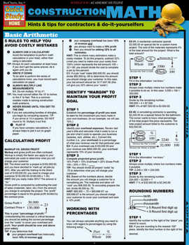 Pamphlet Construction Math: Hints & Tips for Contractors & Do-It-Yourselfers Book