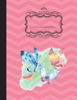 Paperback Butterfly Composition Notebook - 5x5 Graph Paper: 200 Pages 7.44 x 9.69 Quad Ruled School Student Teacher Subject Math Book