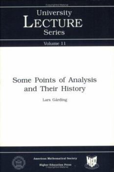 Paperback Some Points of Analysis and Their History Book