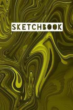 Sketchbook: Abstract Liquid Marble Yellow Design