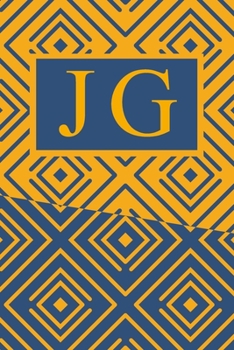 Paperback J G: Art Deco Initials J G Monogram Notebook, J G Monogrammed Journal Gift Book