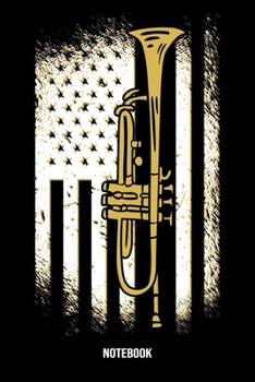 Notebook: Trumpet Notebook Blank Line Journal Lined with Lines 6x9 120 Pages Checklist Record Book Take Notes Musician Marching Band Planner Paper Christmas Gift for Trumpeter Trumpet Player Gifts